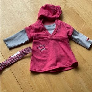 American Girl Doll Star Hoodie Tunic set